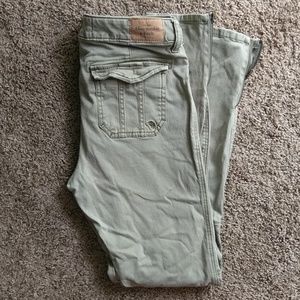 Abercombie and Fitch Army Green Skinny's
